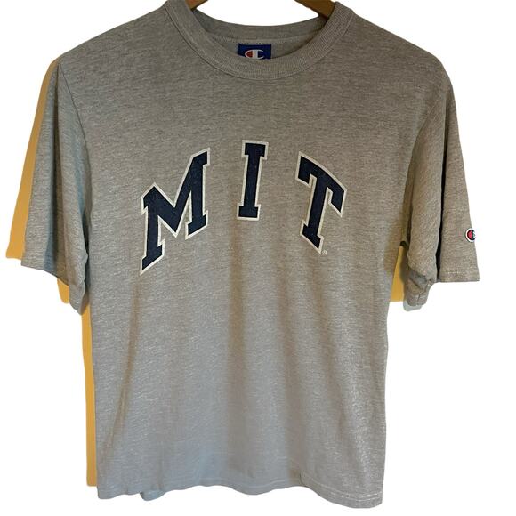 Champion Other - Champion MIT Gray Collegiate Logo T-Shirt Adult Small Short Sleeve Crew Neck